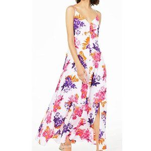 SOLD | Bar III White Floral Side Slit Maxi Dress